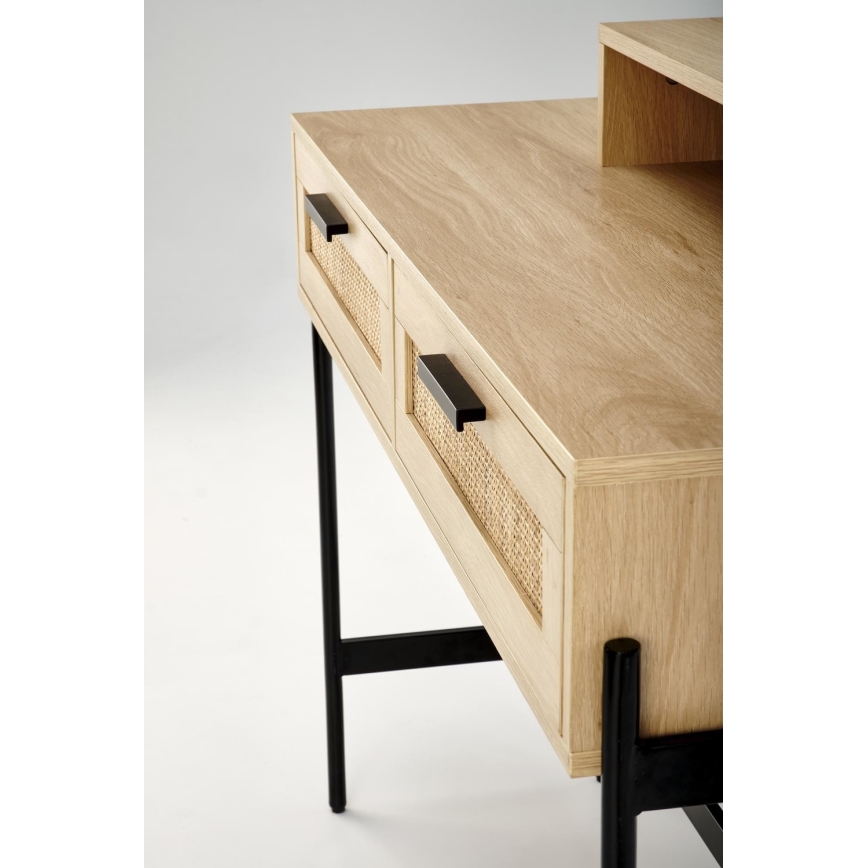 Tavolino da toilette CARMEN 136x104 cm beige/nero