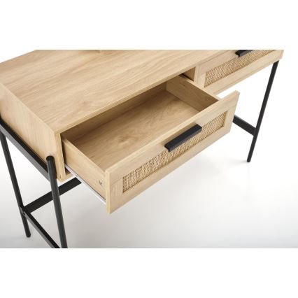 Tavolino da toilette CARMEN 136x104 cm beige/nero