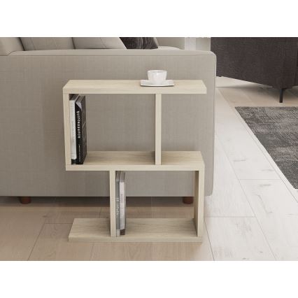 Tavolino d'appoggio CROS, finitura marmo beige