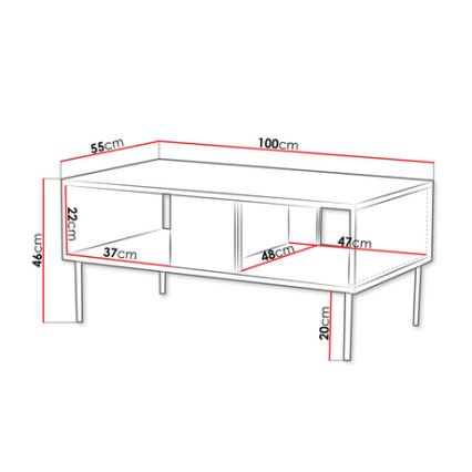 Tavolino DECO 46x100 cm noce warmia
