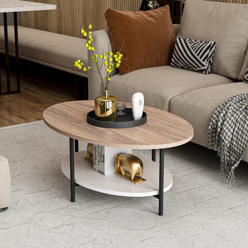 Tavolino ELIS 36x90 cm quercia/bianco