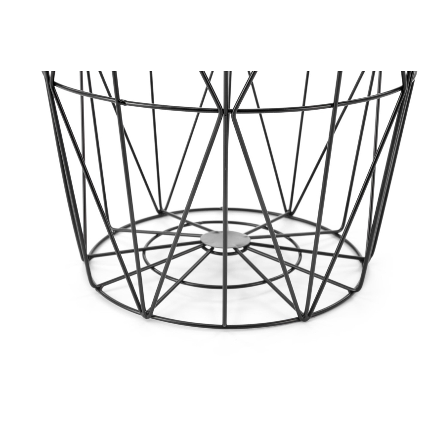 Tavolino HARISSA 41x42 cm nero/bianco marmor decor