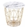 Tavolino HARISSA 41x42 cm oro/bianco marmor decor
