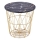 Tavolino HARISSA 41x42 cm oro/nero marmor decor