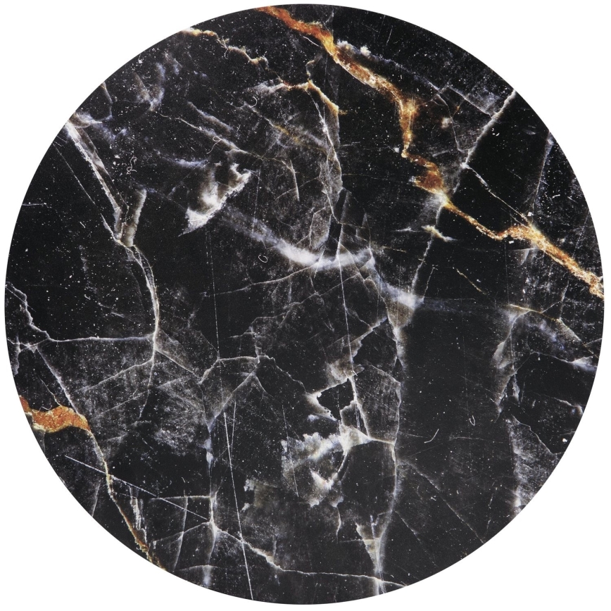 Tavolino HARISSA 41x42 cm oro/nero marmor decor
