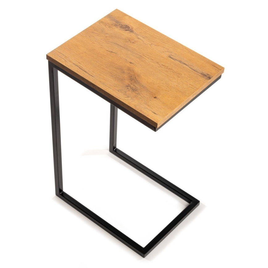 Tavolino HELPER 57x40 cm nero/marrone