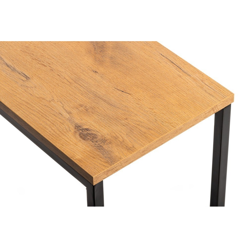 Tavolino HELPER 57x40 cm nero/marrone