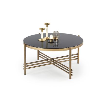 Tavolino ISMENA 41x80 cm oro/nero