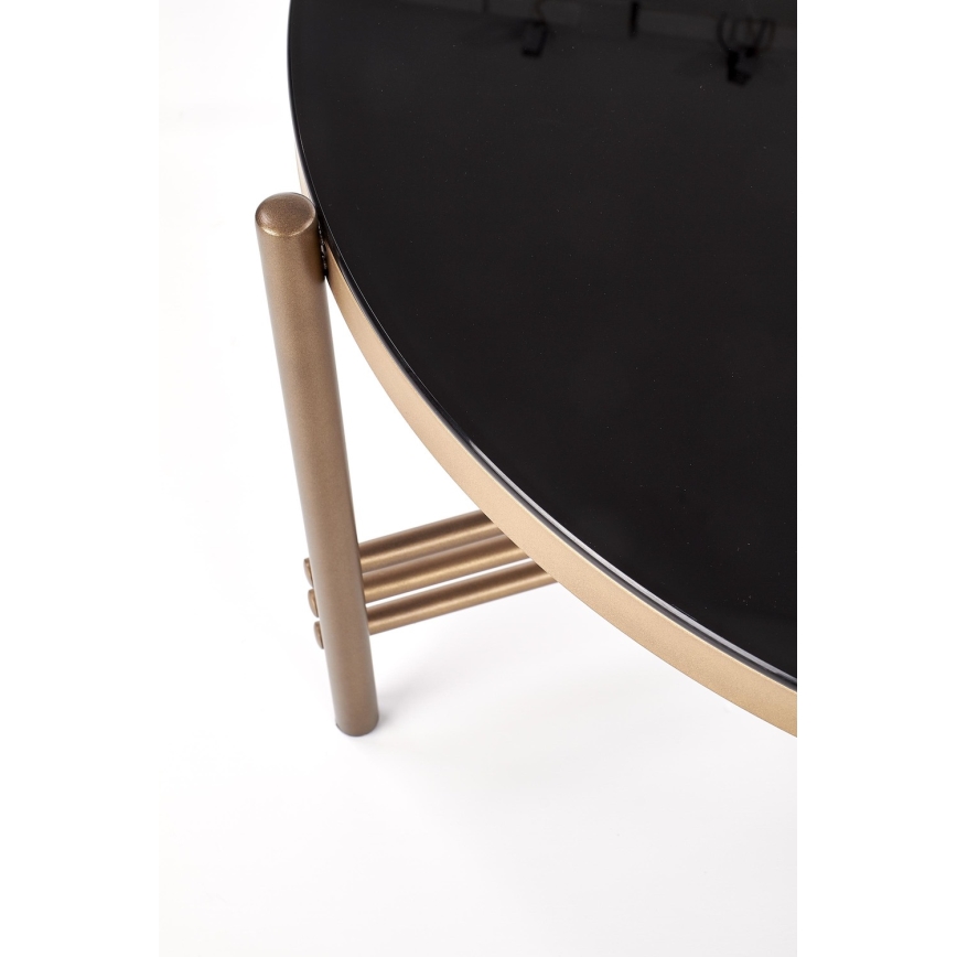 Tavolino ISMENA 41x80 cm oro/nero