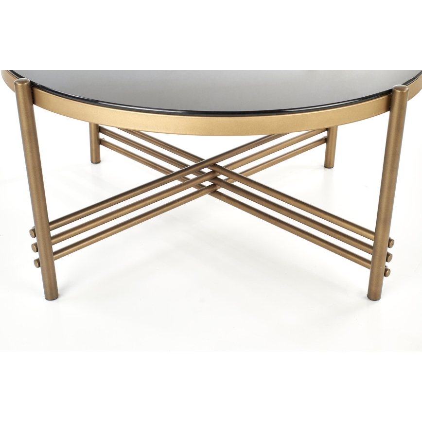 Tavolino ISMENA 41x80 cm oro/nero