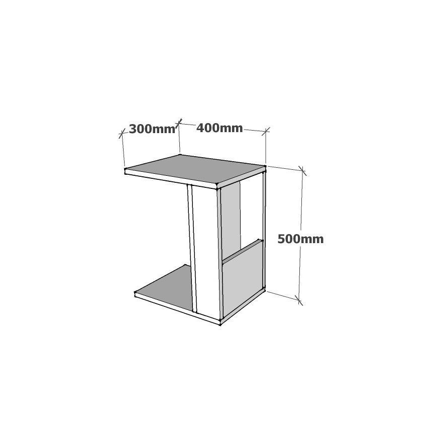 Tavolino KAREN 50x40 cm antracite