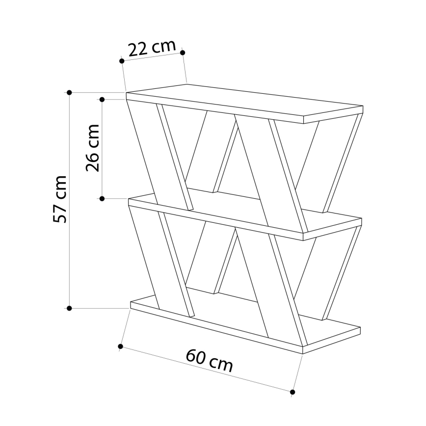 Tavolino LAZENA 57x60 cm antracite