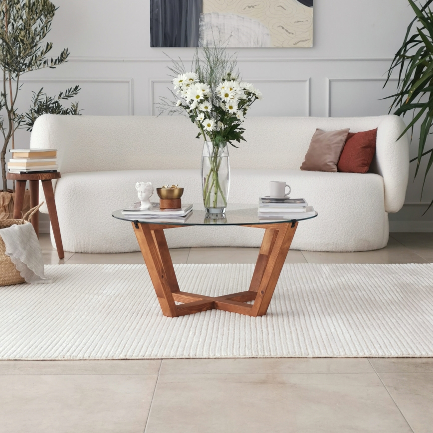 Tavolino LOTUS 35x75 cm marrone/limpido