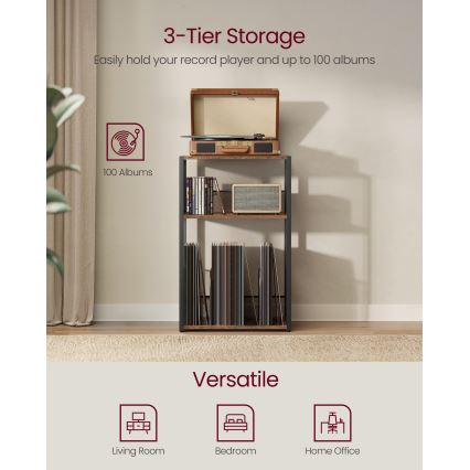 Tavolino LUVOR 43x30 cm marrone/nero