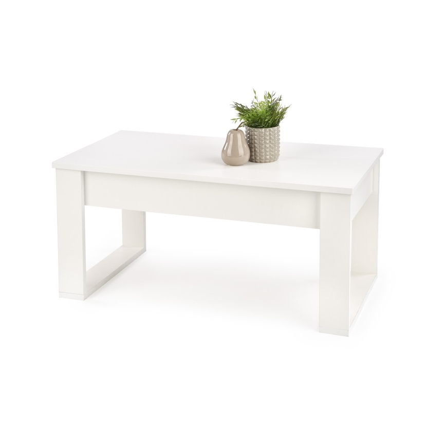 Tavolino con cassetti NEA 52x110 cm bianco