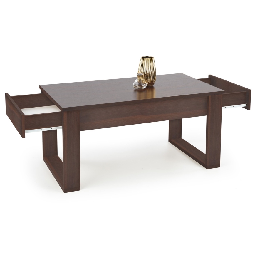 Tavolino con cassetti NEA 52x110 cm marrone