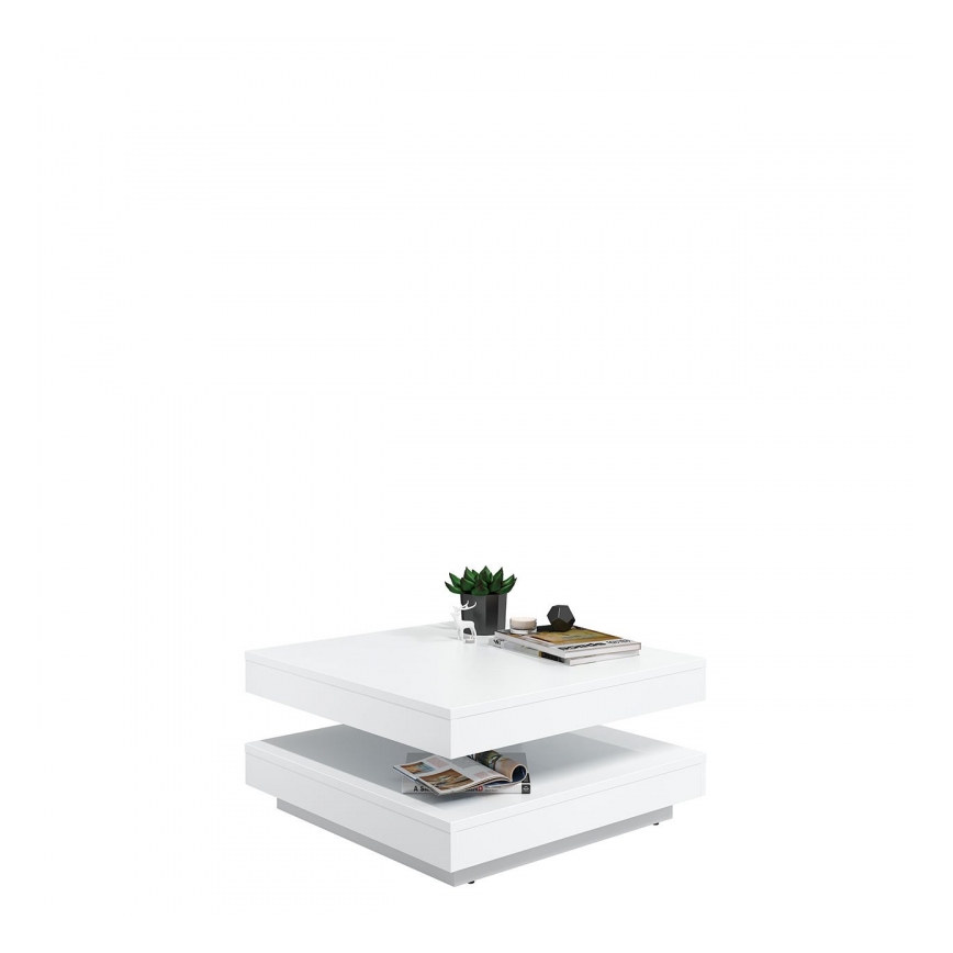 Tavolino NENANI 34x70 cm bianco/quercia wotan