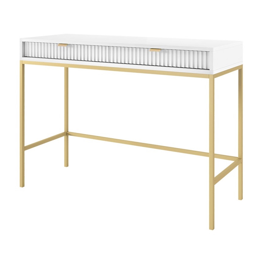 Tavolino NOVA 77x104 cm bianco/oro