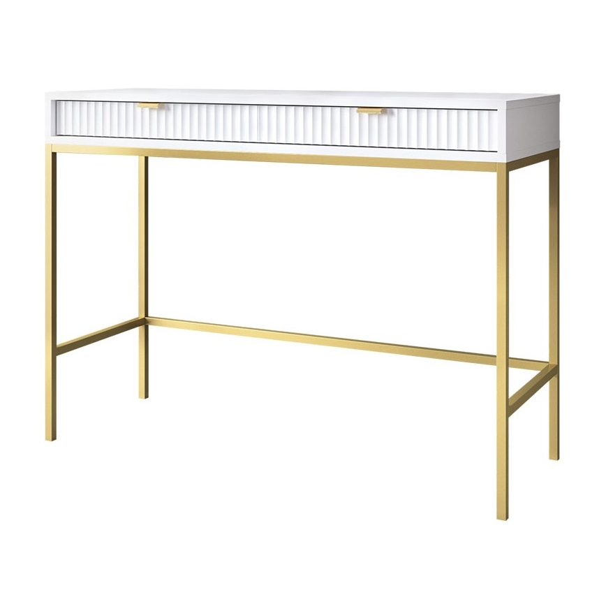 Tavolino NOVA 77x104 cm bianco/oro