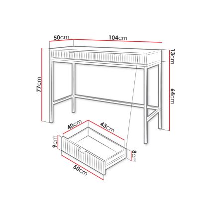 Tavolino NOVA 77x104 cm grigio/nero