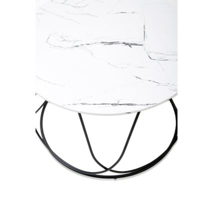 Tavolino NUBIRA 41x60 cm nero/marmor decor