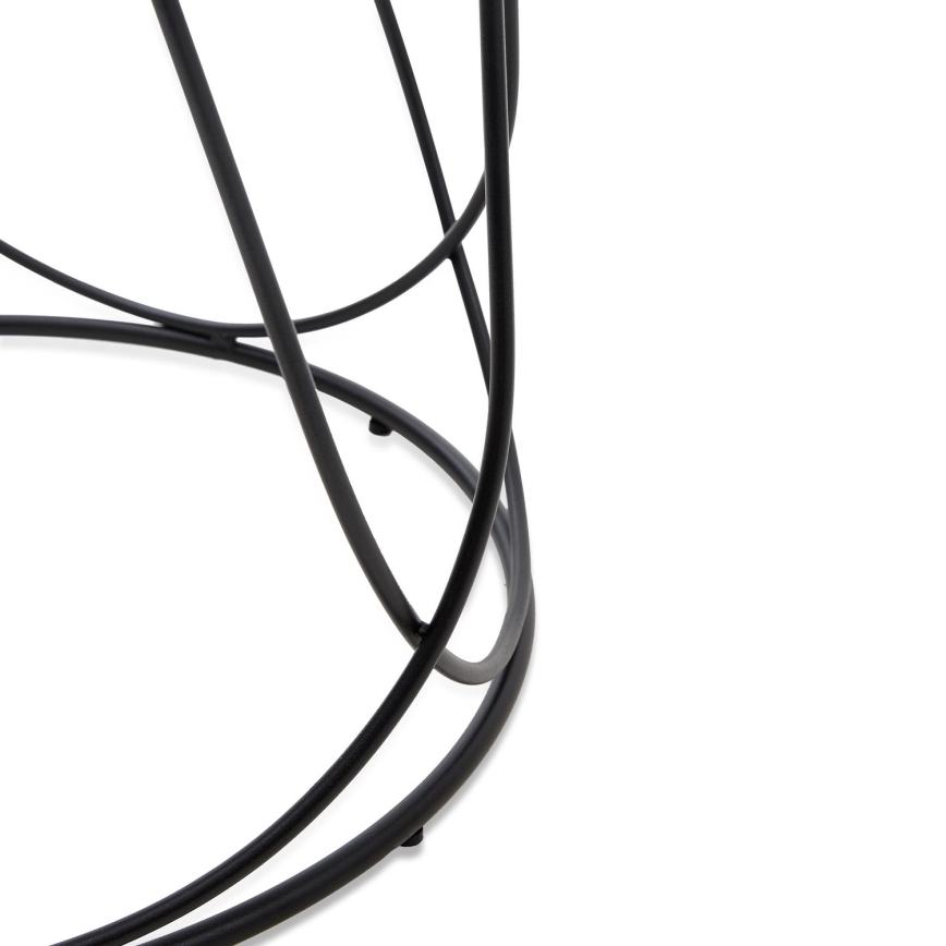 Tavolino NUBIRA 41x60 cm nero/marmor decor