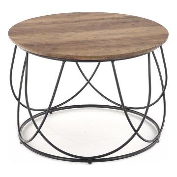 Tavolino NUBIRA 41x60 cm nero/marrone