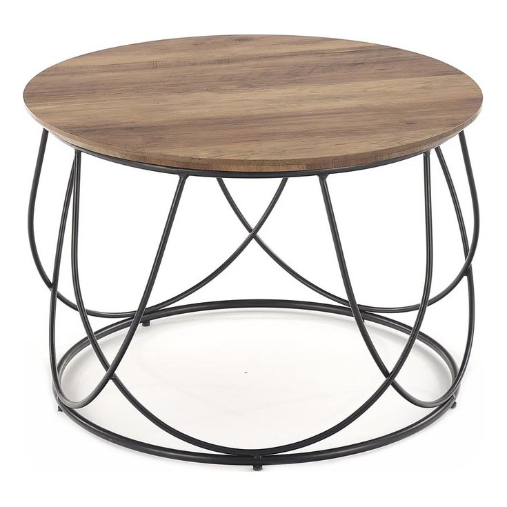 Tavolino NUBIRA 41x60 cm nero/marrone