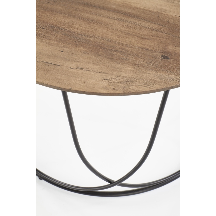 Tavolino NUBIRA 41x60 cm nero/marrone