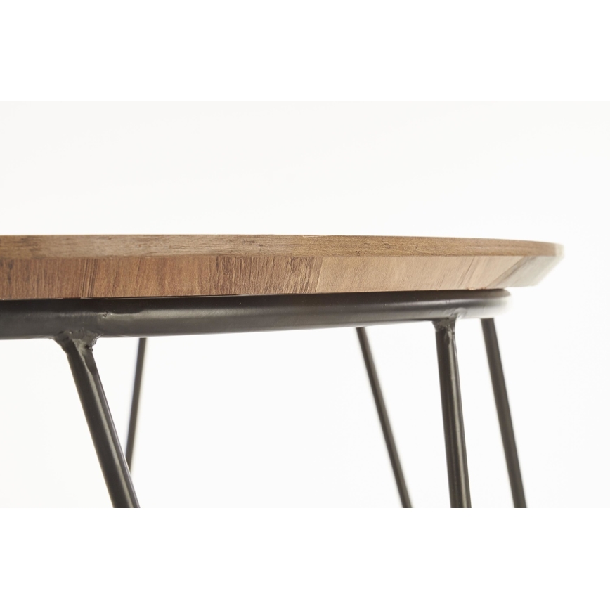 Tavolino NUBIRA 41x60 cm nero/marrone