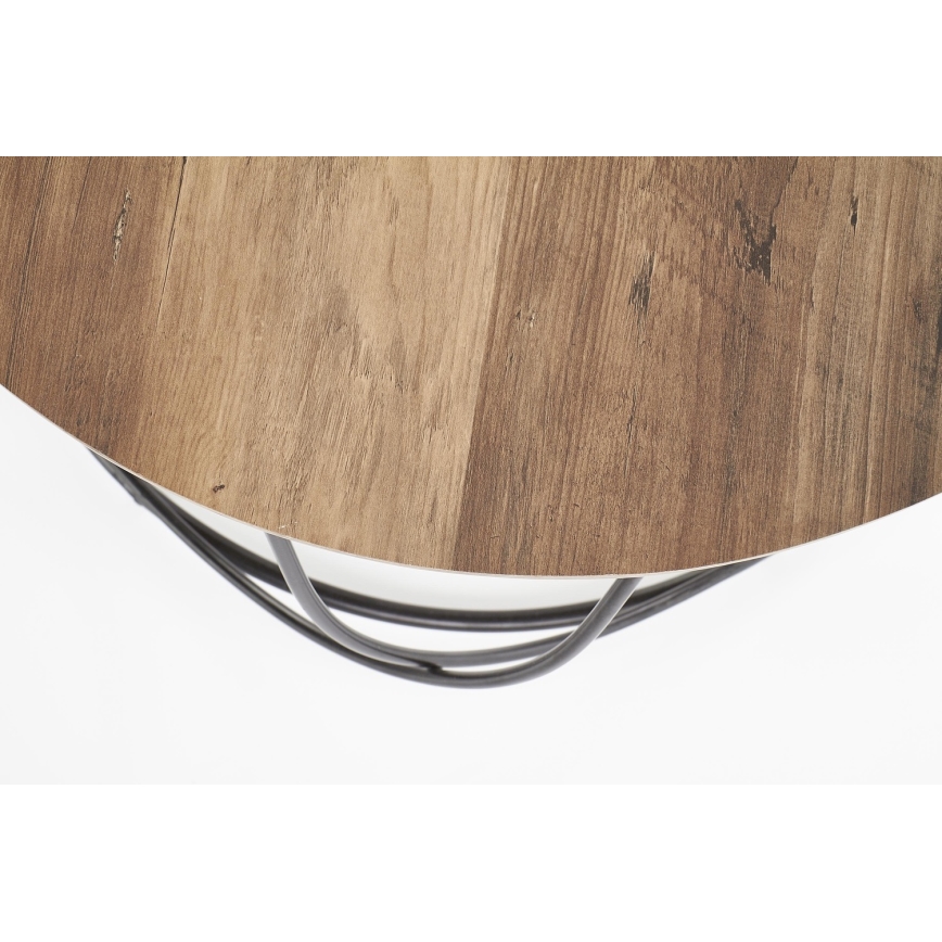 Tavolino NUBIRA 41x60 cm nero/marrone