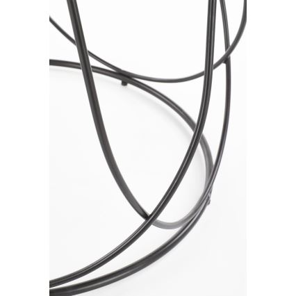 Tavolino NUBIRA 41x60 cm nero/marrone
