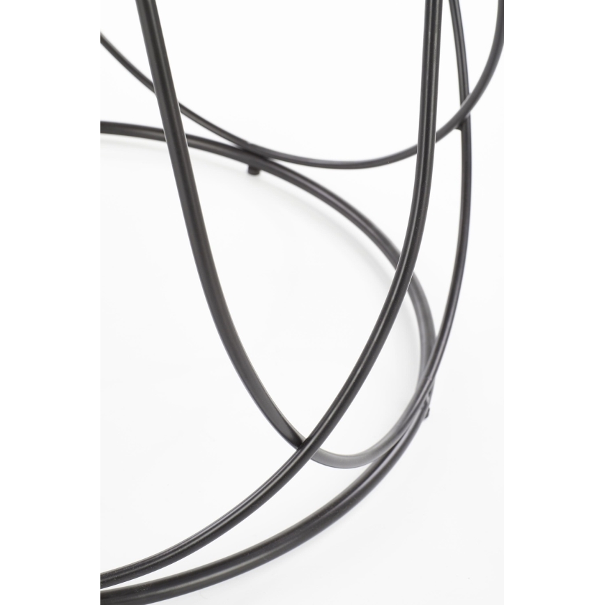 Tavolino NUBIRA 41x60 cm nero/marrone