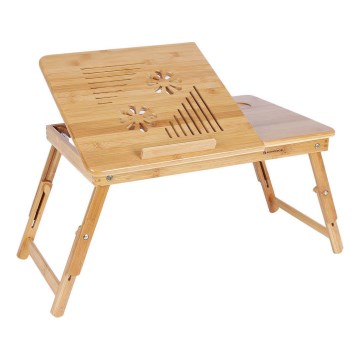 Tavolino regolabile per computer da letto LAT, marrone