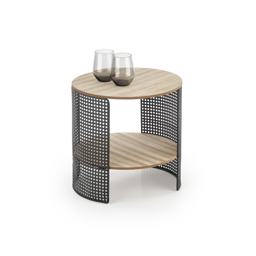 Tavolino TRAFICA 41x41 cm nero/beige