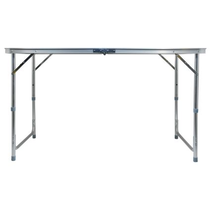 Tavolo da campeggio pieghevole + 4x sedia bianco/cromo opaco