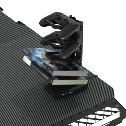 Tavolo da gioco SNAKE con LED RGB retroilluminazione 100x60 cm nero