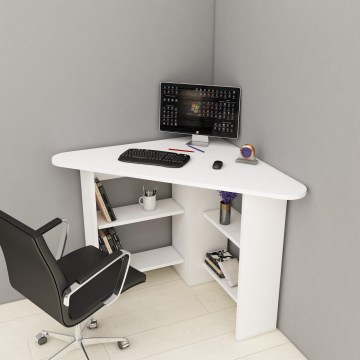 Tavolo da lavoro CORNER 73,8x80 cm bianco