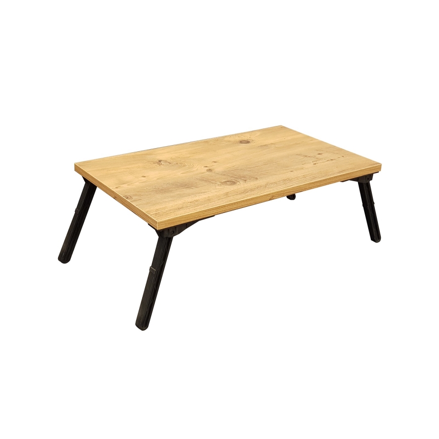 Tavolo per letto GUSTO 24,5x60 cm beige/nero