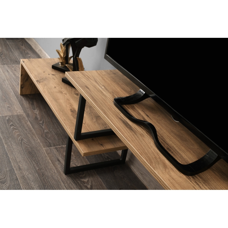 Tavolo TV OVIT 44x153 cm marrone/nero