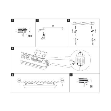 Technische LED-Leuchtstoffleuchte LED/36W/230V 4200K 120 cm IP65