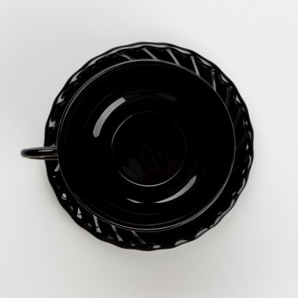 Teeservice schwarz Blumenstrauß Nr. 1