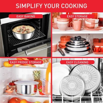 Tefal - 13-teiliges Topf- und Pfannenset INGENIO PREFERENCE ON, Edelstahl