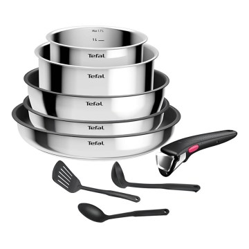 Tefal - 9-teiliges Kochgeschirrset INGENIO COOK, Edelstahl
