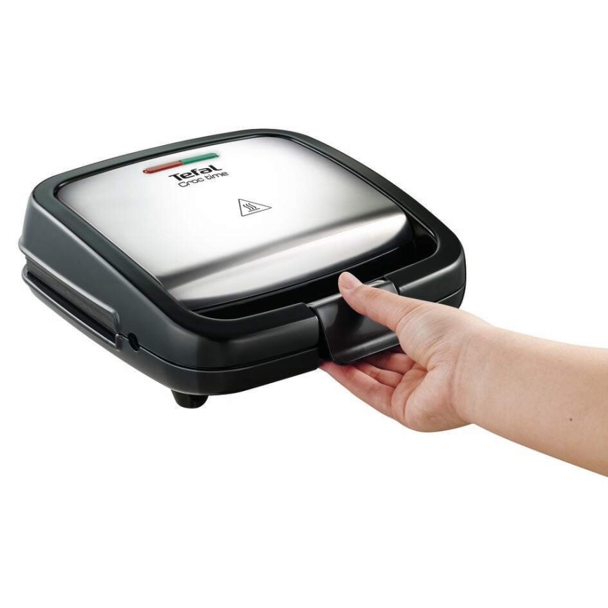 Tefal - Appareil à croque-monsieur CROC TIME 700W/230V noir/chrome