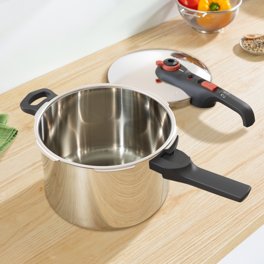 Tefal - Autocuiseur 6 l SECURE TRENDY + ensemble de 5 pièces INGENIO EMOTION