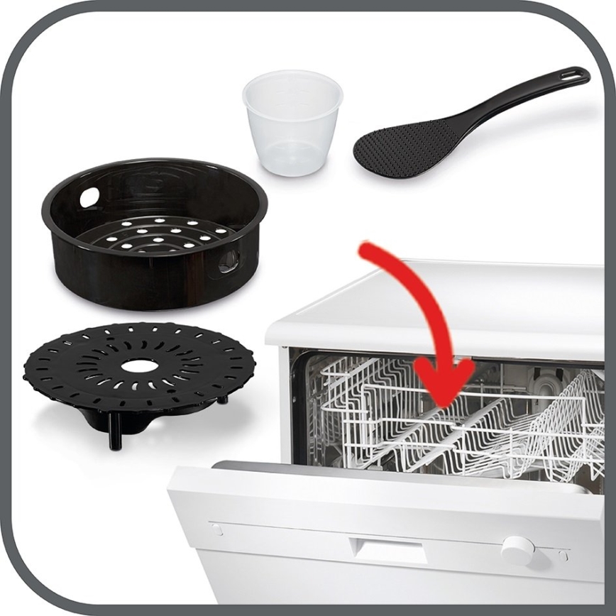 Tefal - Autocuiseur électrique multifonction ALL IN ONE POT 1100W/230V chrome mat/noir