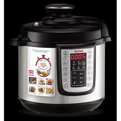 Tefal - Autocuiseur électrique multifonction ALL IN ONE POT 1100W/230V chrome mat/noir