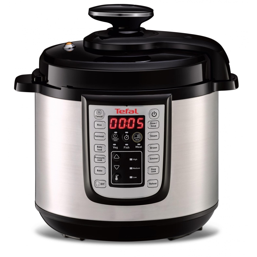 Tefal - Autocuiseur électrique multifonction ALL IN ONE POT 1100W/230V chrome mat/noir