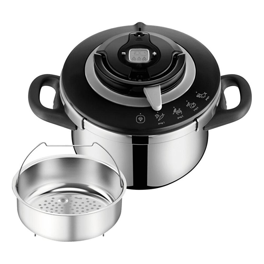 Tefal - Autocuiseur sous pression 4,5 l CLIPSO+ CHEF inox